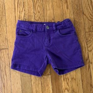 Purple denim girls denim shorts